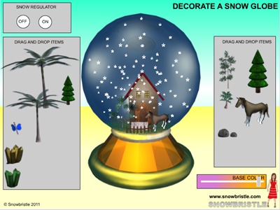 Decorate a snow globe game preview